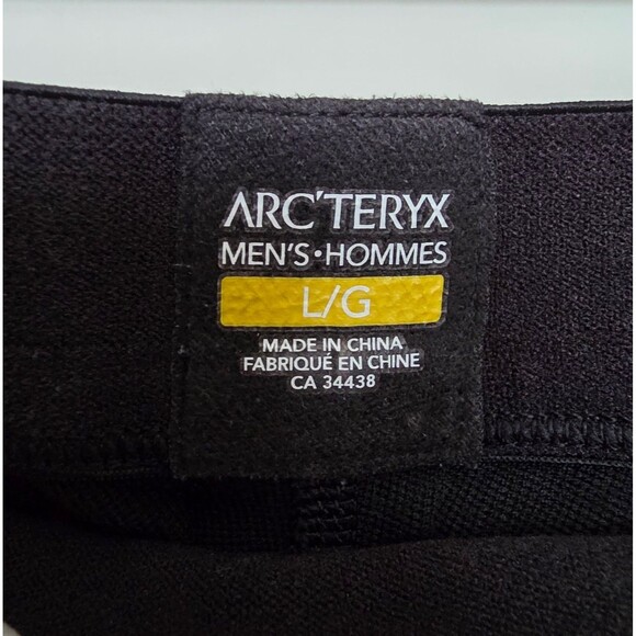 Arc'teryx Pants Men's L Black Athletic Running Training Stretch Base Layer - Picture 2 of 7